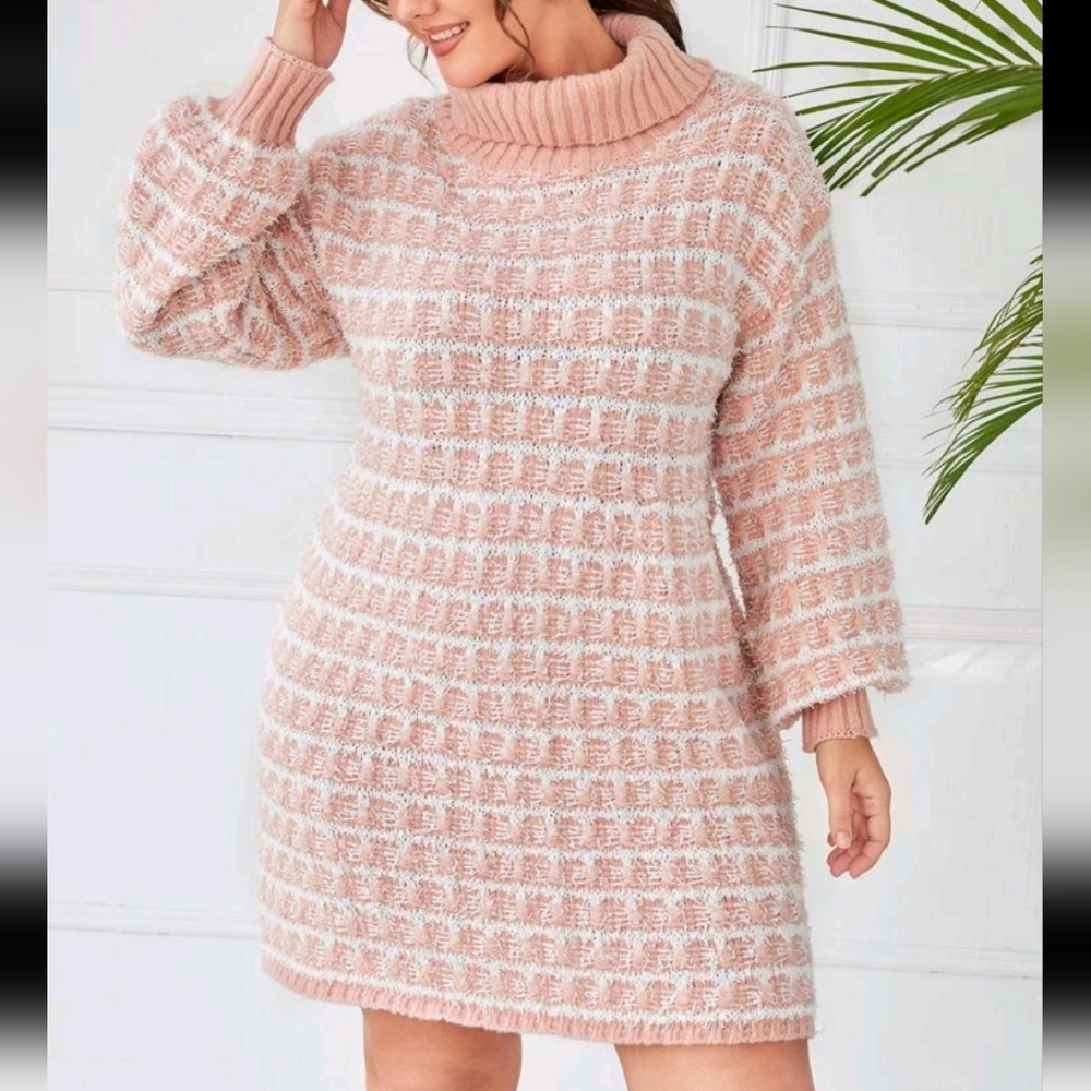 NEW Plus Size Mock Neck Winter Sweater.